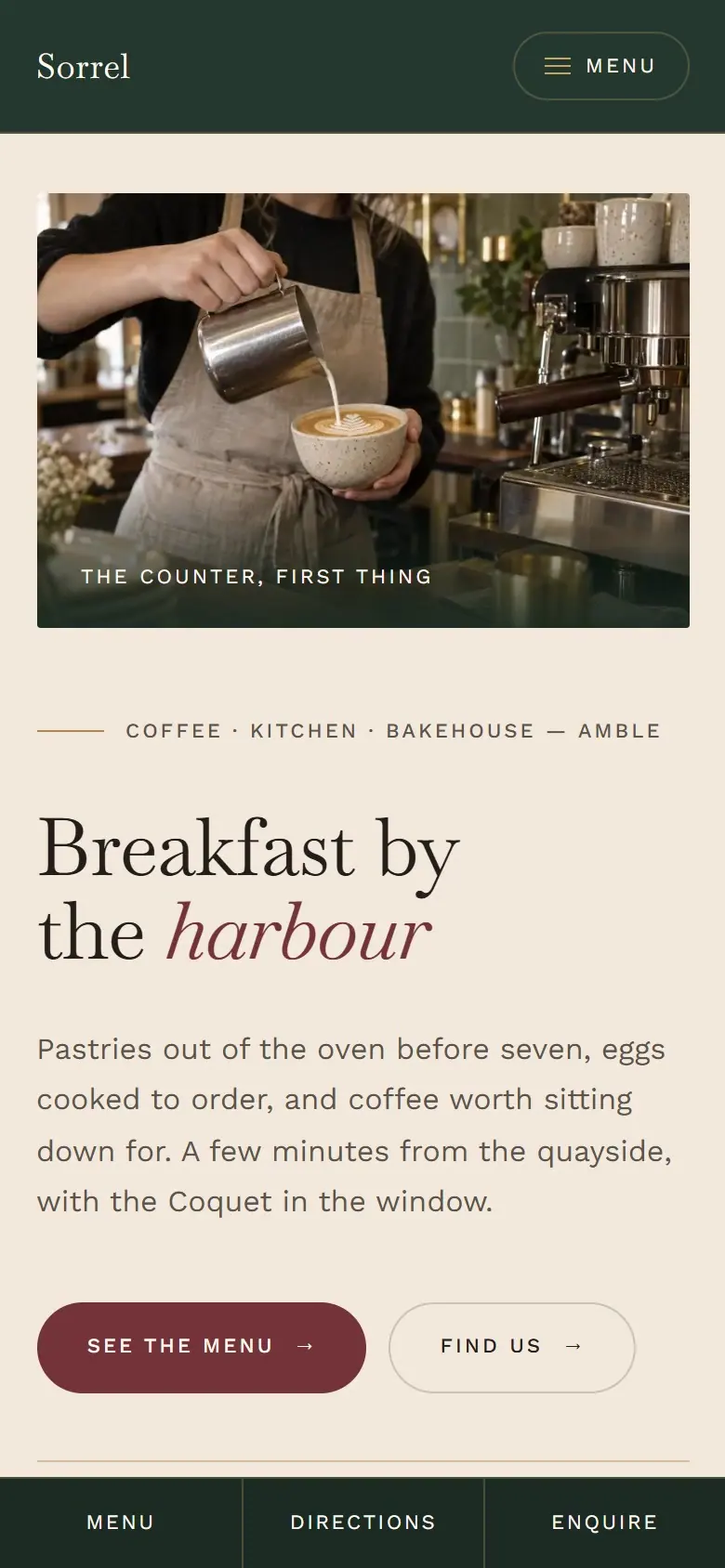 Sorrel website on a phone