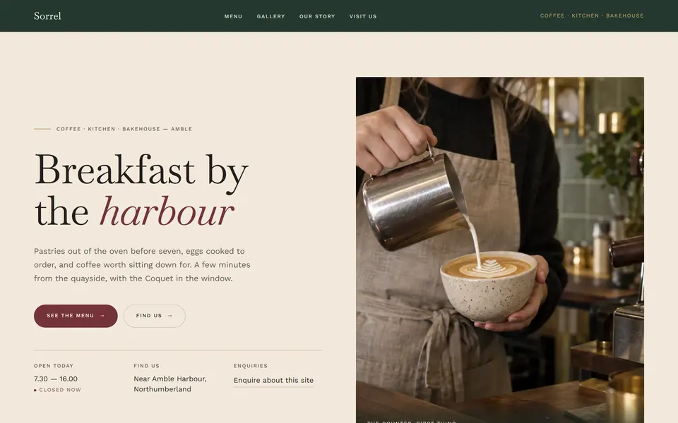 Sorrel website homepage