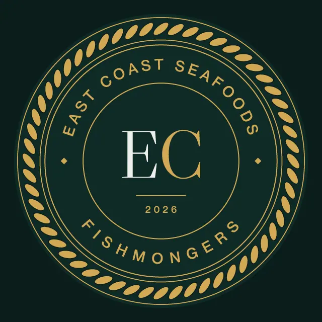 The EC monogram roundel with a gold rope border on harbour green